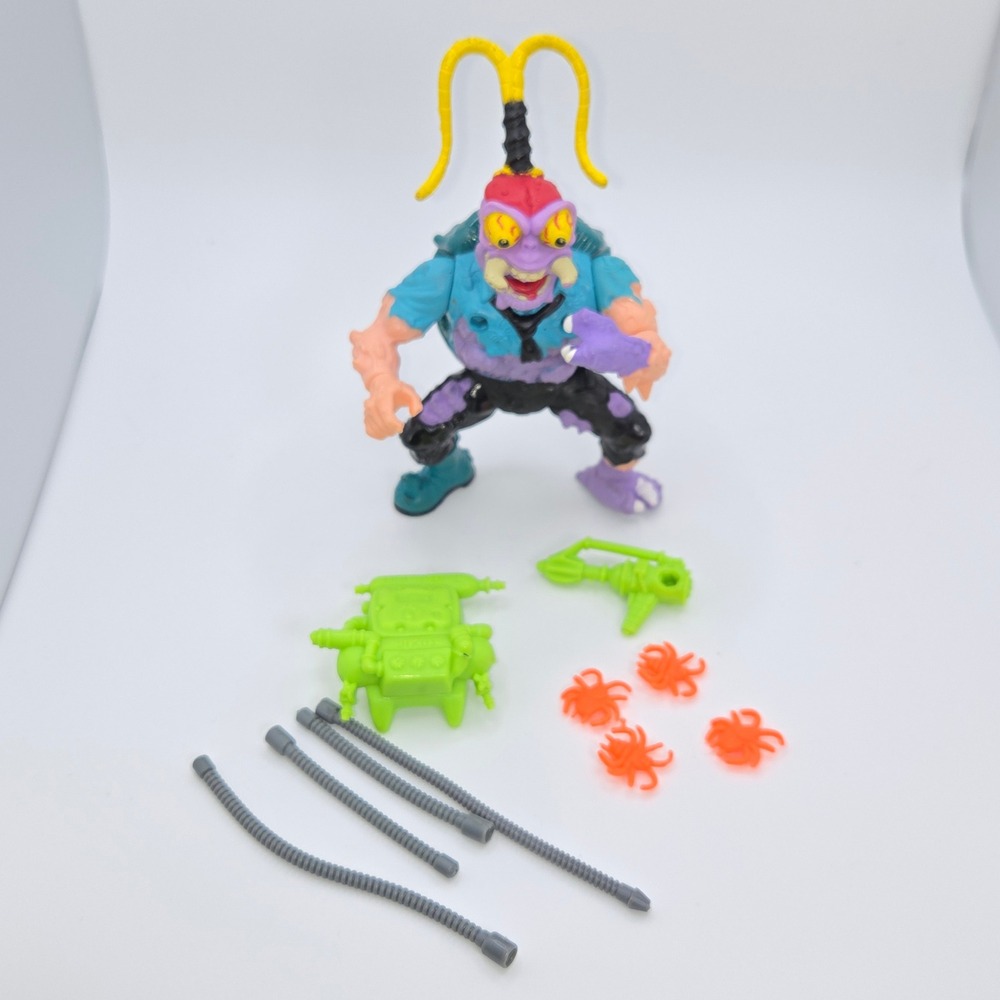 TMNT Scumbug Action Figure Complete All Accessories Playmates 1990 Vintage